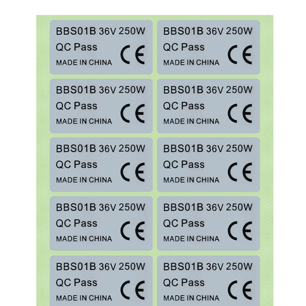 

2pcs Label stickers 36V 250W Electric bike Silver Attachment Removable