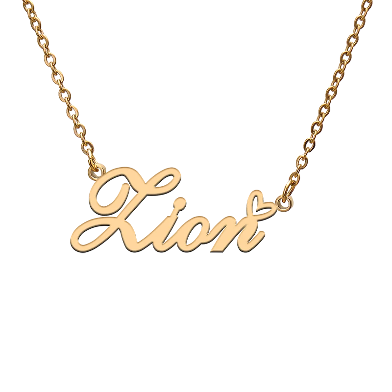 

God with Love Heart Personalized Character Necklace with Name Zion for Best Friend Jewelry Gift