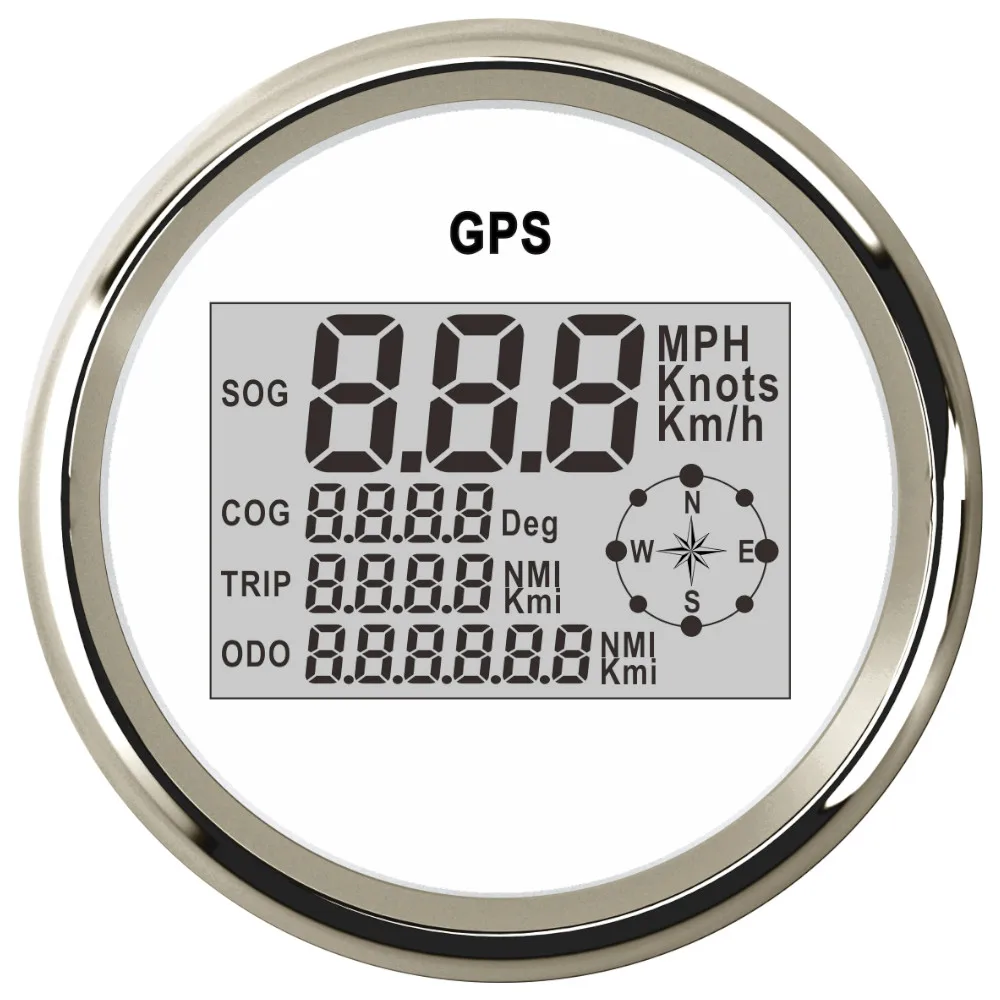 WS 85 мм автомобиль Лодка цифровой gps Скорость ometer одометром 0~ 999 узлов миль в час) или км/ч Регулируемый gps Скорость Калибр 12 V/24 V с Подсветка для мотора - Цвет: WS