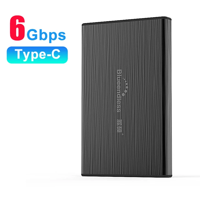 2.5 Hard Drive Enclosure, Wansurs 6Gbps USB 3.1 Gen 1 to SATA III  Tool-Free SSD Hard Drive Enclosure for 2.5 inch 7mm/9.5mm SATA HDD & SSD