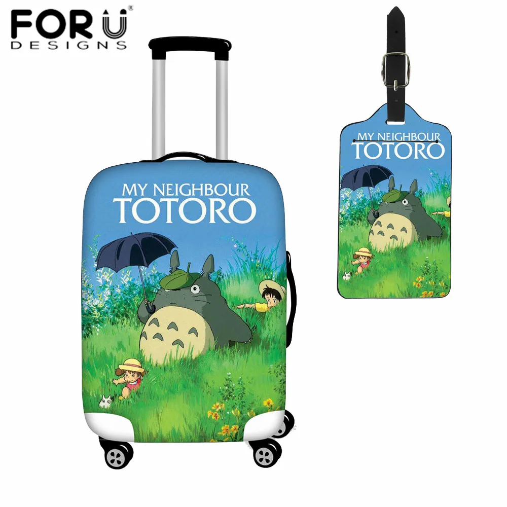 L3008Cover-Z24 FORUDESIGNS аниме Мой сосед Тоторо принт багаж защитный чехол для 18-32 дюймов чемодан пылезащитный эластичный чехол туристические аксессуары - Цвет: L3008Cover-Z24
