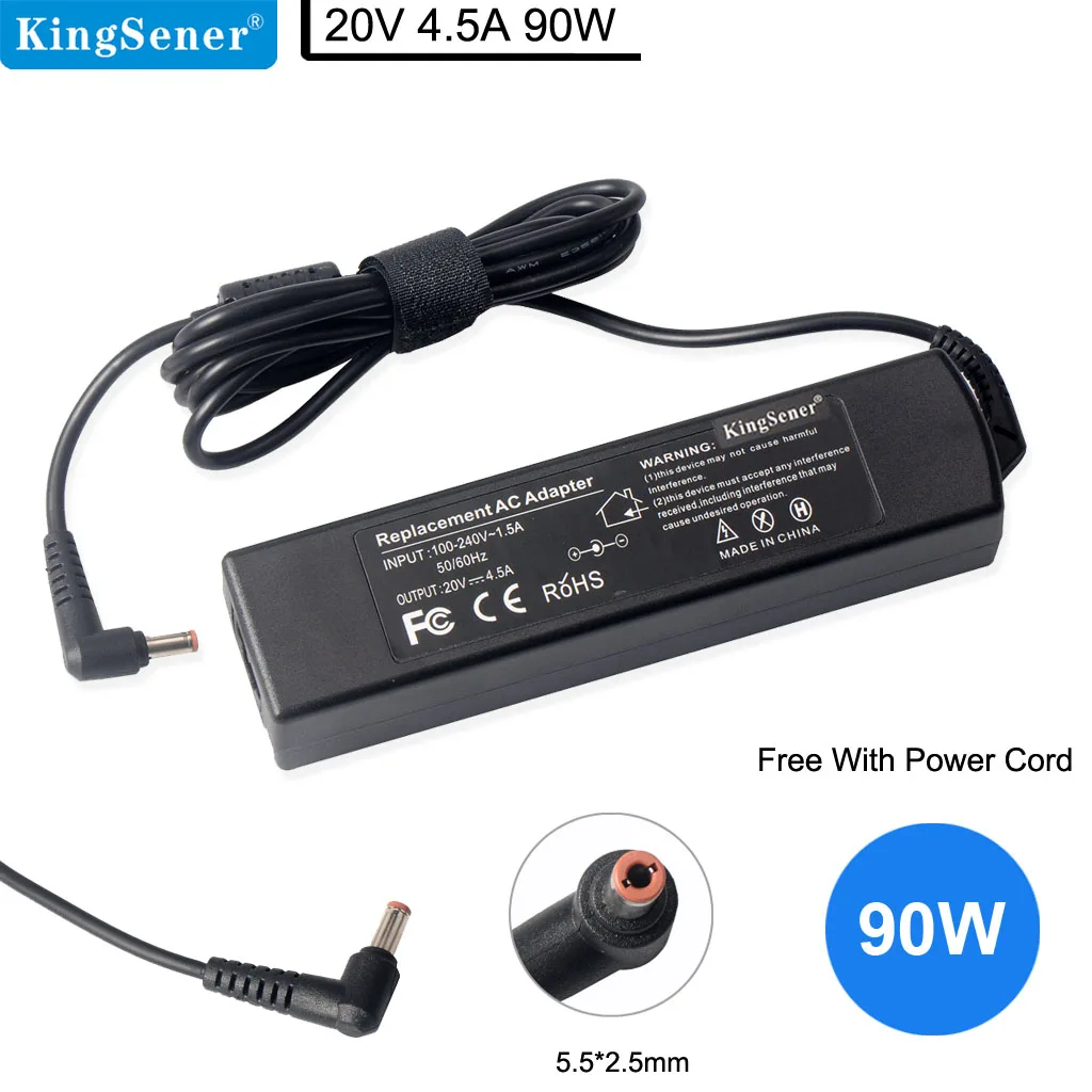 Kingsener 20V 4.5A 90W ноутбук адаптер переменного тока Батарея Зарядное устройство Питание для lenovo G480 G485 G560 G560e G565 G575 G580 G585 G780