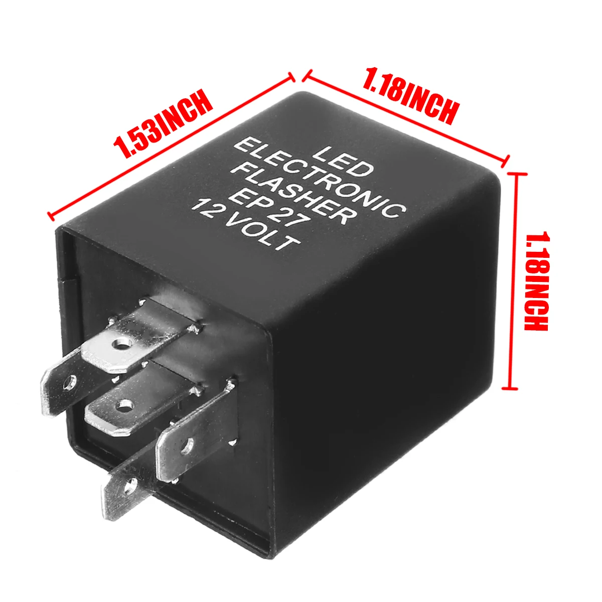 High Quality1pc  EP27 LED 5Pin Car Electronic Flasher Relay Fix Hyper Flash Turn Signal Decoder Load Equalizers Black