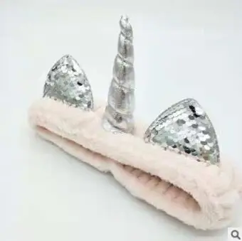 36 шт./лот DIY простой мульти коралловый флис Единорог блестки головные повязки рождественские ободки Инструменты для укладки волос аксессуары HA1502 - Цвет: 2
