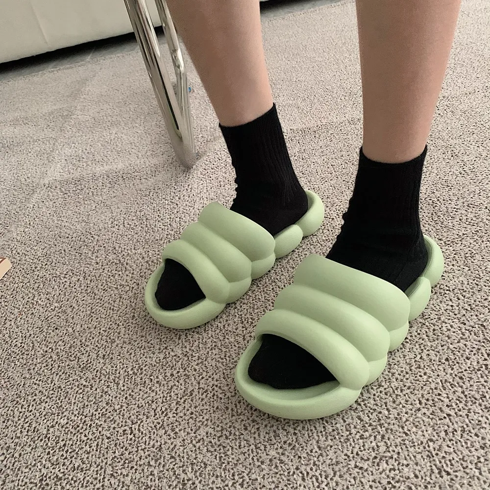 Platform Slippers Couples Shower Beach-Shoes Bathroom Plastic Women Indoor Home