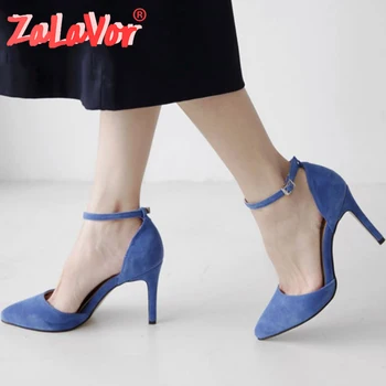 

ZALAVOR 6 Color Women Sandals Party Pointed Toe Wedding Summer Shoes Woman Office Spring High Heel Sandals Footwear Size 33-41