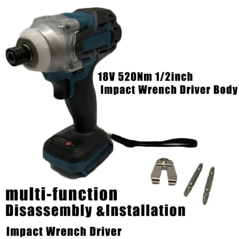 

18V 520Nm For Makita DTW285Z Cordless 1/2in Impact Wrench Driver Body LED Light