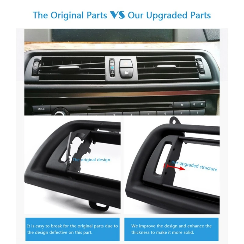 Dashboard Central Air Conditioner Vent Grille Complete Assembly for BMW 5 Series F10 F11 F18