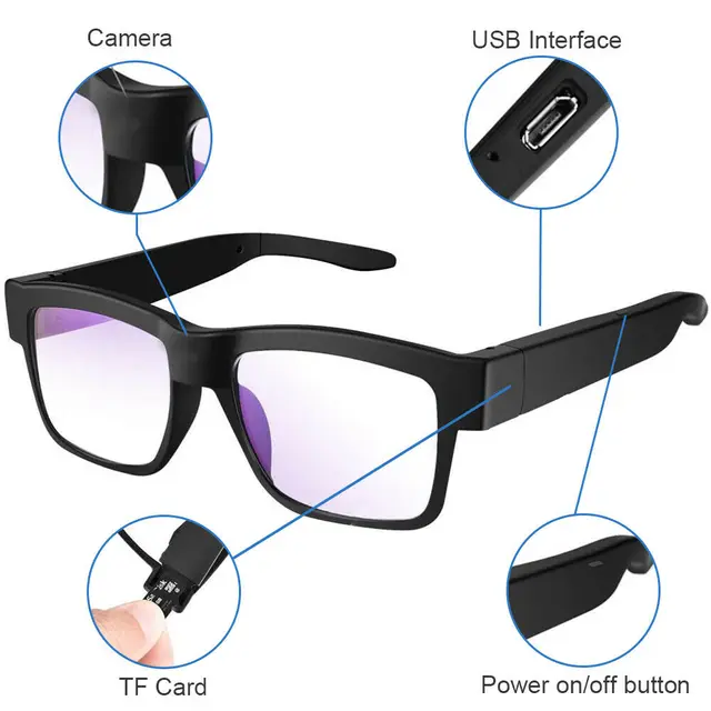 1080P HD Mini Camcorders Glasses Cam Camera Video Driving Record