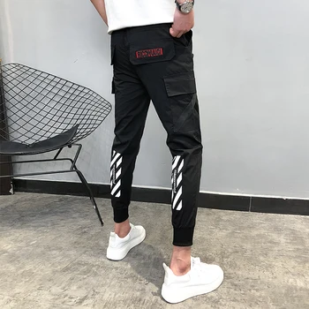 

Pants Men Autumn New Slim Fit Joggers Men 2020 Spring Streetwear Pantalones Hombre All Match Hip Hop Print Casual Men Harem Pant