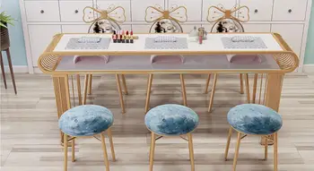 

Manicure table chair set special price economic single double net red European iron manicure table nail table