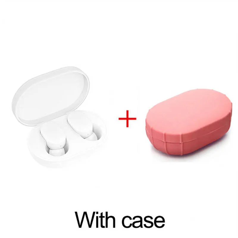 pink case Xiaomi mi AirDots TWS Bluetooth наушники беспроводные наушники-вкладыши наушники гарнитура с mi c и зарядной док-станцией Молодежная версия - Цвет: pink case