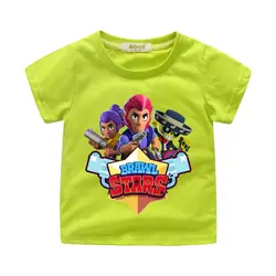 Игровые Майки со звездами; детская одежда; детская летняя футболка с принтом «драка» и «Звезды»; топы; футболки с короткими рукавами для