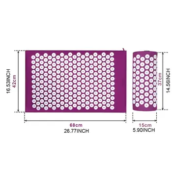 

Acupressure Mat Pillow Set Acupuncture Mat Spike Yoga Mat for Massage Wellness X3UA