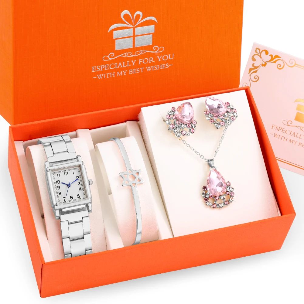Luxury Square Watch Jewelry Watch Set 5 Luxury Square Watch Jewelry Watch Set 5