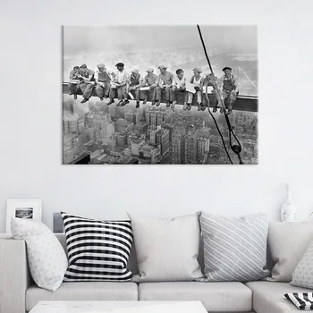 

Canvas Painting Famous Aerial Worker Pictured In New York In 1932 Poster and Prints Painting for Home Living Room Decoration