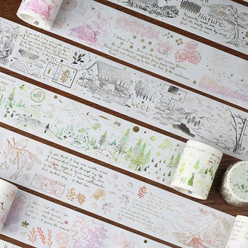 

1 Roll Kawaii Washi Tape Plant Pattern Paper Masking Tape Diy Diary Journal Scrapbooking Stickers Ablum Decoration Washi