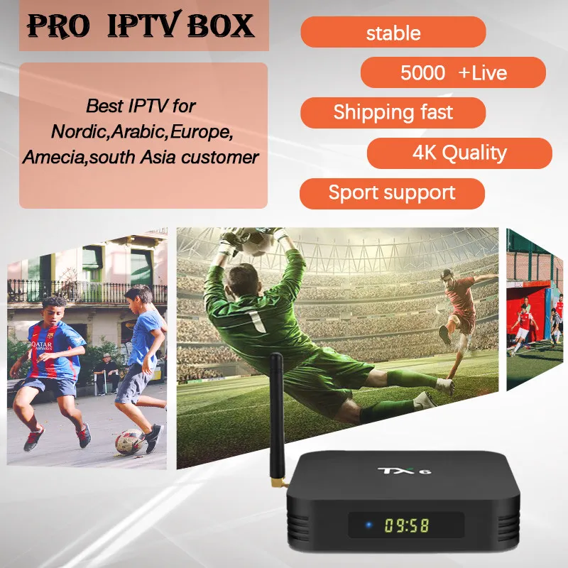 Лидер продаж TX6 Android 9,0 ТВ приставка+ скандинавский IPTV Allwinner H6 4G/64G двойной Wifi BT5.0 ТВ приставка скандинавский голландский подписка