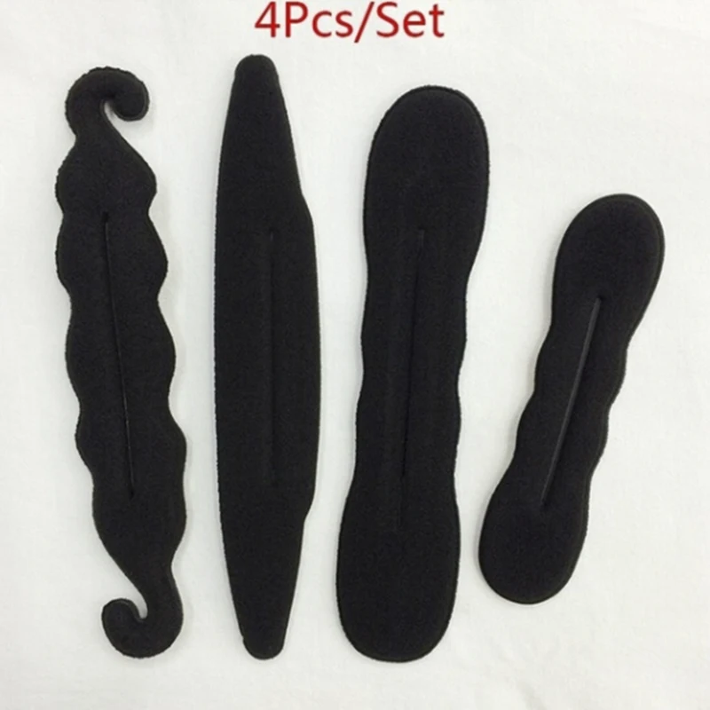 4Pcs/Set Women Hair Styling Hair Clip Device Magic Foam Sponges Messy Bun Updo Hairs Clips Tools