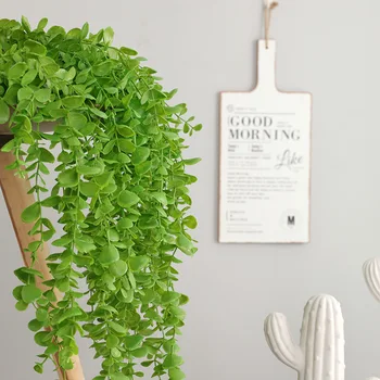 

Indoor Artificial Plants Rattan Northern European-Style Ins Artificial Plants Plastic Artificial Flower Eucalyptus Wall-Mounted