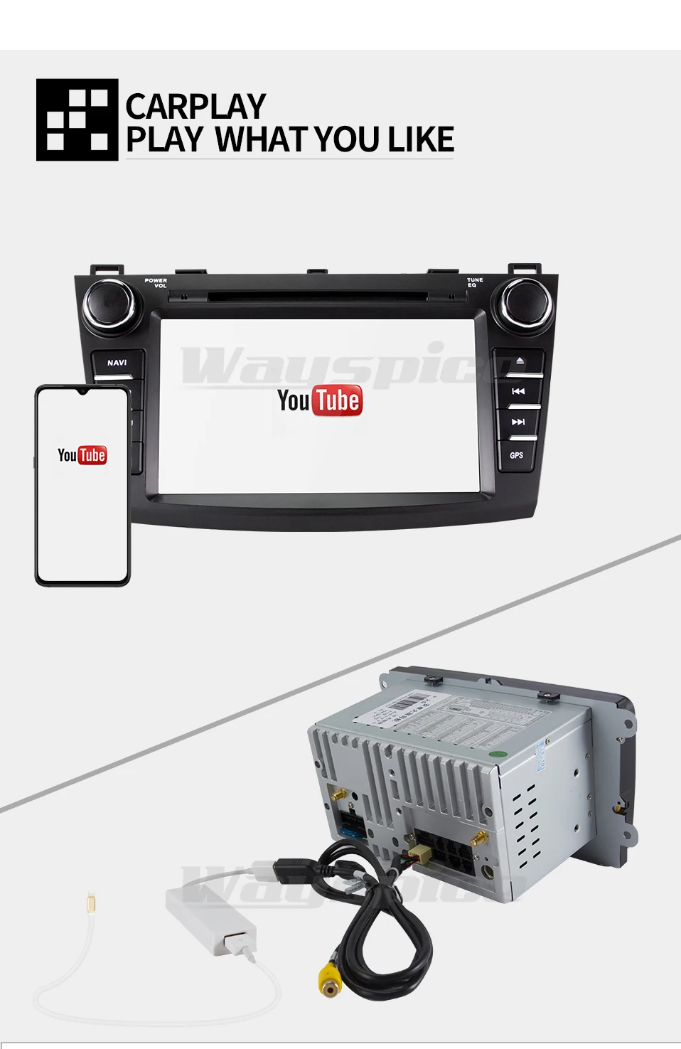 Wayspice android 9,0 автомобильный dvd для Mazda 3 2012 2012 2013 автомобильный Радио мультимедийный плеер