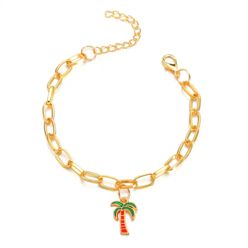Шарм дерево форма Браслеты с подвесками для мужчин золотой цвет регулируемый браслет и браслет для женщин Свадебная вечеринка ювелирные из...