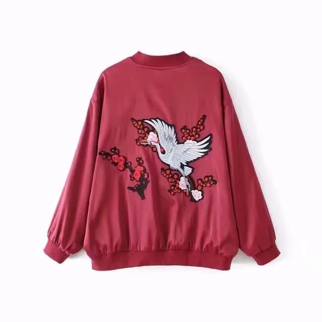 

C5717-6907 WOMEN'S Dress New Products Back Crane Embroidery Jacket