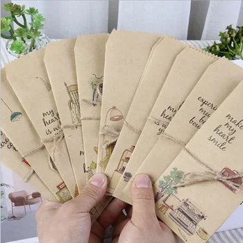 

5Pcs/pack Lovely Those Small things Kraft Paper Envelope Letter Paper Wedding Party Invitation Supplies Random