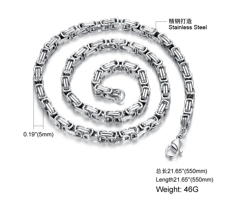 Fashion Man Accessories Titanium Steel Students Necklace Cool Christmas Gift Long Non-Fading BOY'S Single-necklace