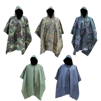 

3 in 1 Multifunctional Raincoat Outdoor Hiking Camping Hunting Hooded Rain Cover Camping Portable Outdoor Elements