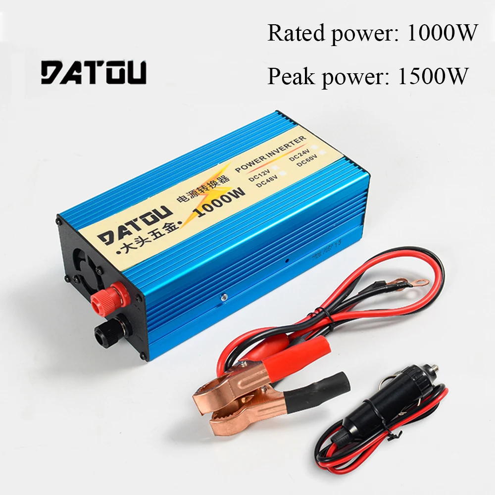 

Car Inverter 1500W Voltage Converter 12V 24V to 220V Car Power Inverter Power Adapter Transformer Rated 1000W