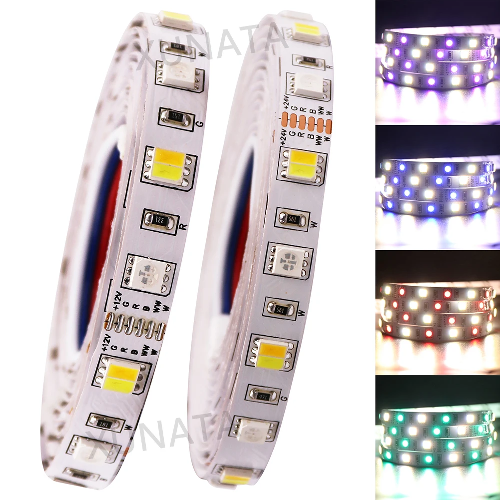 Гибкая светодиодная лента SMD 5050 RGBW RGBWW RGB WWA 60 светодиодов/м 5 м 12 В постоянного тока