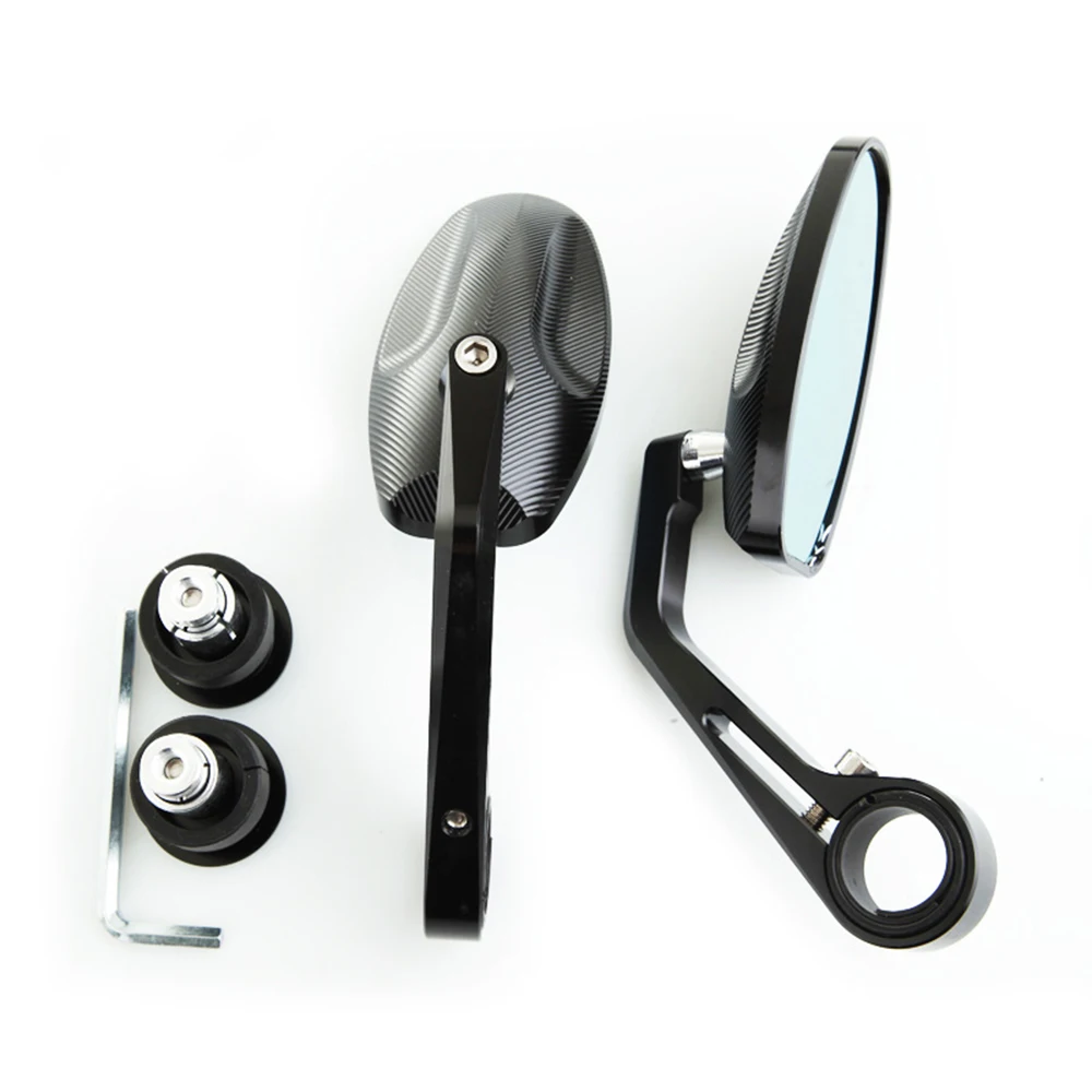 

A Pair 7/8 22mm Universal CNC Motorcycle Bar End Black Rearview Side Mirrors For Triumph Speed Triple Motocross Accessories