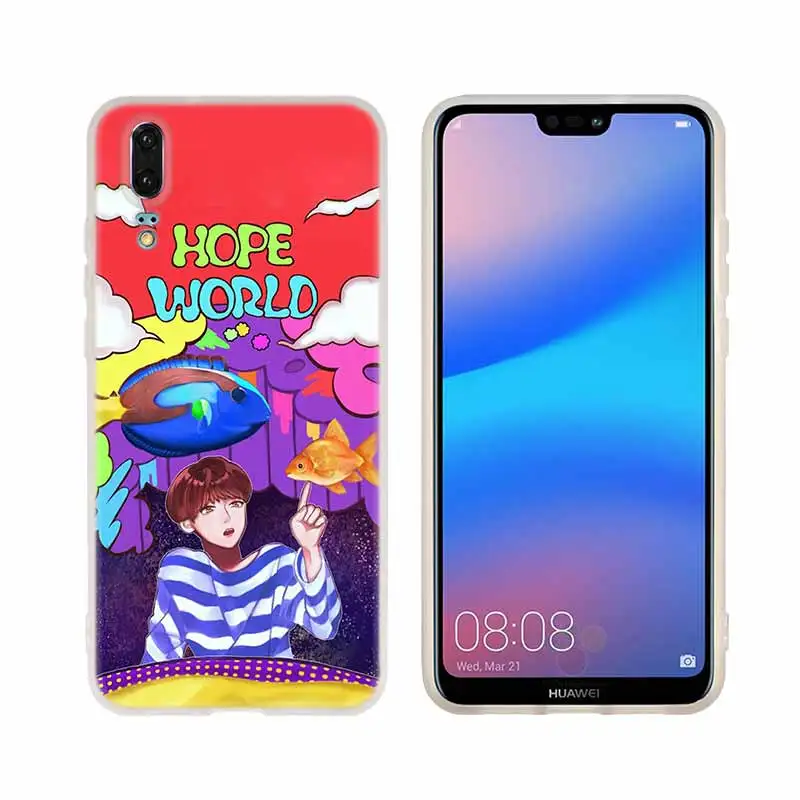 Чехол для телефона huawei P8 P9 Lite P10 P20 P30 Lite Plus Pro P Smart чехол мягкий чехол Bangtan Boys Hope World - Цвет: pattern 04