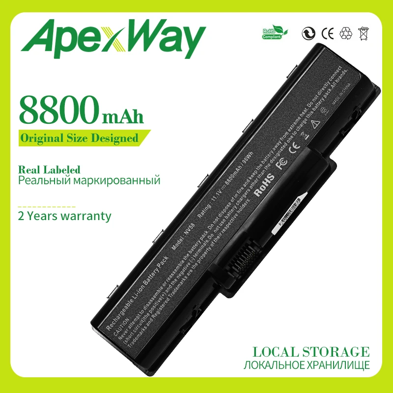 Аккумулятор Apexway для Acer Aspire 12 ячеек 8800 мАч 4732Z 5332 5517 5532 series E525 E627 E725 AS09A31 AS09A41 AS09A51