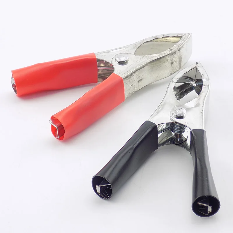 Description Picture 5 of item70mm 30A Handle Alligator Clips Crocodile Test Connector Probe Metal Clip Red Black Electrical DIY Tools