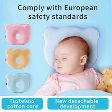 

1PC Baby Pillow Anti-roll Head Cushion Newborn Head Support with Velvet Cover Baby Supplies