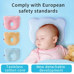 1PC Baby Pillow Anti-roll Head Cushion Newborn Head Support with Velvet Cover Baby Supplies
