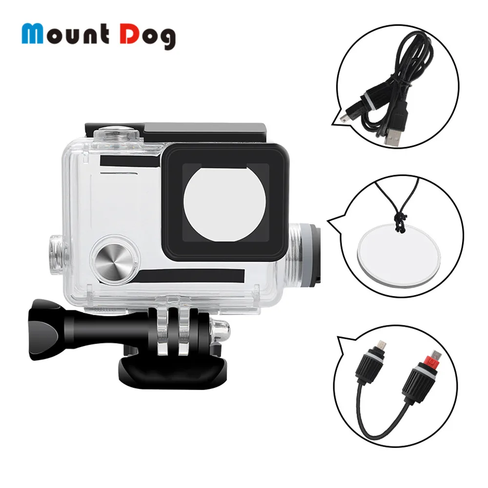 

MountDog For Gopro Hero 4 3 Accessories Waterproof Housing Case for Go Pro 4 Underwater Charger shell Box