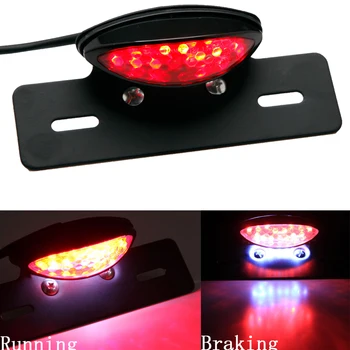 

Motorcycle Rear Brake Stop Light License Plate Bracket LED Custom Tail Light For ATV Scooter Dirt Bike Yamaha TW200 Custom Chopp