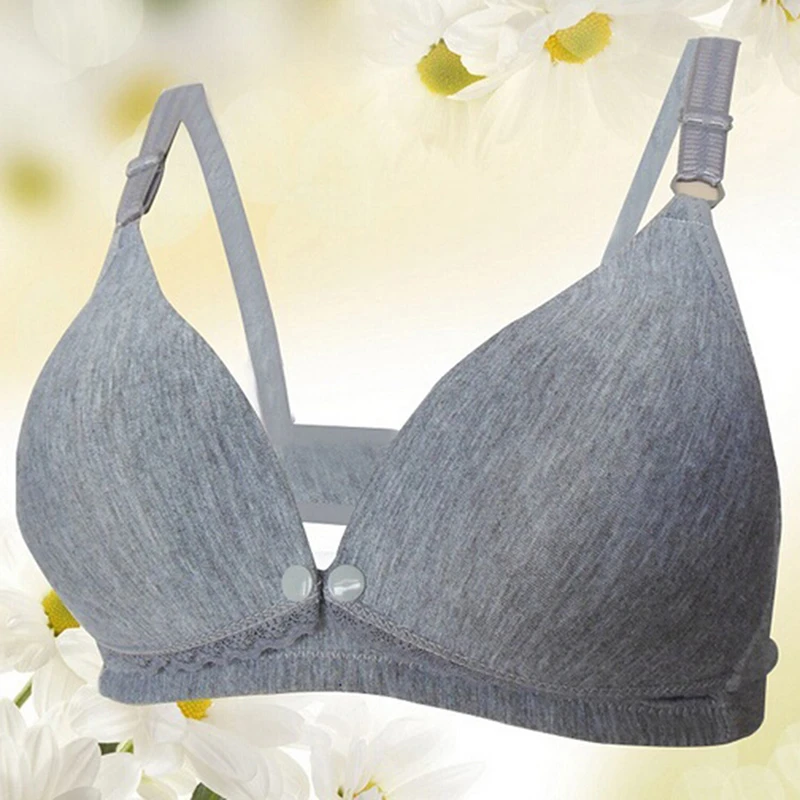 2022 No-Steel Front Buckle Nursing Printed Flower Bra New Comfortable Soft Maternity Underwear Thin Breastfeeding Bra maternity shops near me