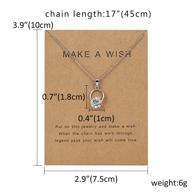 Make a Wish paper модное ожерелье с кулоном из натурального камня для женщин винтажное ожерелье с кулоном в виде дельфина в форме капли воды очаровательное ювелирное изделие в подарок