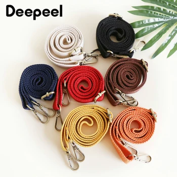 

Deepeel 2cm*130cm Colour Thick Cotton Canvas Webbing Bag Adjustable Shoulder Strap Chain Buckle DIY HandBag Part Accessories