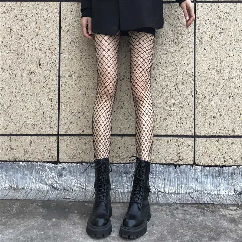 Fashion Sexy Stocking Women Hollow Out Fishnet Socks Tight Leggings Black Pantyhose Mesh Stockings Femme Elastic Long So | Женская