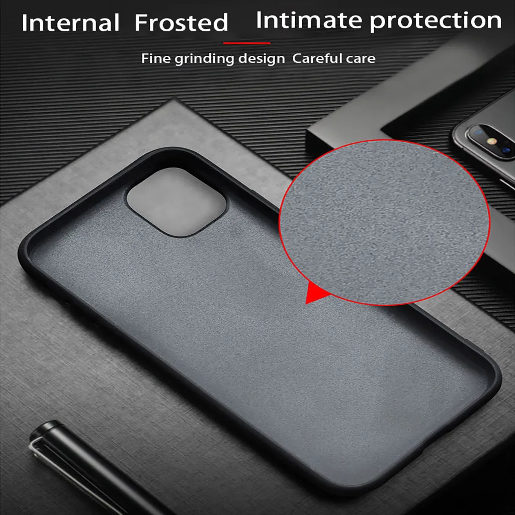 Slim Leather Vintage Shock-proof Case Cover for iPhone 11 Pro Max 6.5 Inch Luxury Hard Matte Cover Business Style Phone Cases