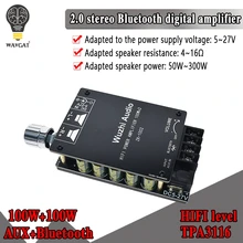 ZK-1002 HIFI 100WX2 TPA3116 Bluetooth 5,0 высокой мощности Цифровой усилитель стерео плата AMP Amplificador домашний кинотеатр
