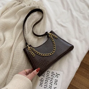 

Small Pu Leather Crossbody Bags For Women 2020 Chains Shoulder Messenger Bag Female Ladies Hand Sling Luxury Handbags Designer