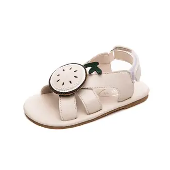 

21-30 Large Girls Sandals 2020 Summer New Korean Bow Children's Princess Sandals Little Kids Fish mouth Soft bottom beach shoes