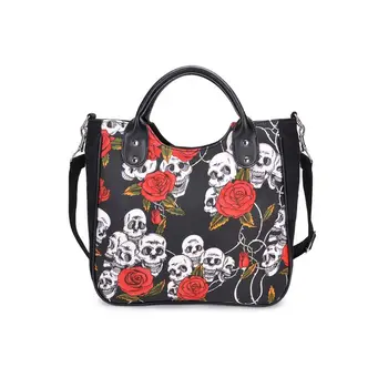

WoMan Cartoon Skull Handbag Shoulder Lady Canvas Crossbody Bag Tote Messenger Satchel