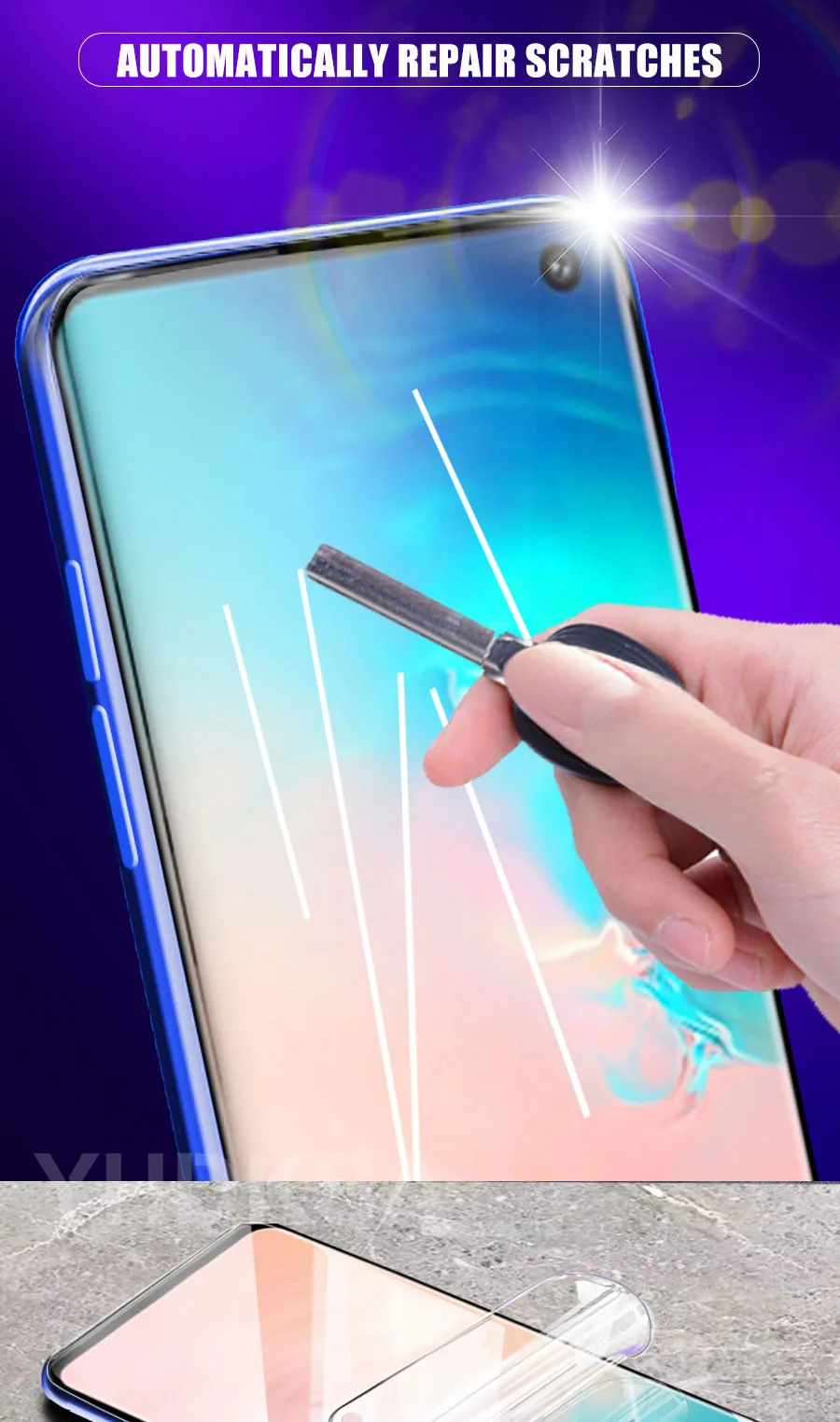 100D полное покрытие мягкая Гидрогелевая пленка для samsung Galaxy S10 S9 S8 Plus S10e S7 Edge A6 A8 Plus защита экрана не стекло